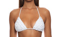 Triangle-Seamless Ruffle Ruched Back Tie Side Bikini